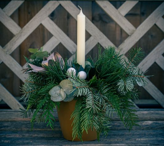 Christmas Candle Arrangement 